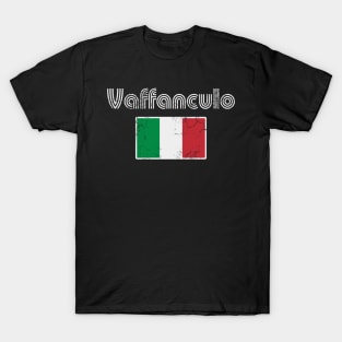 Vaffanculo Italian Flag Italia Italy Retro T-Shirt